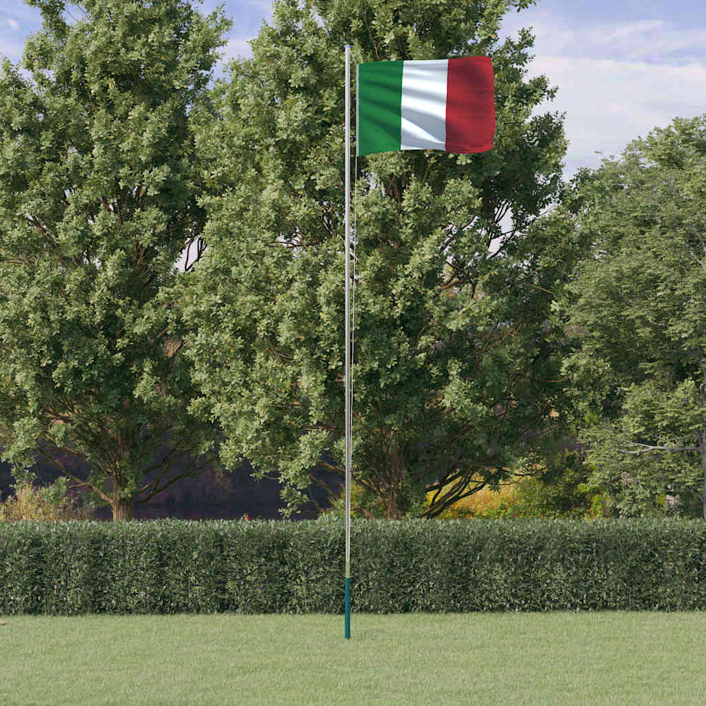 Fahnenmast Teilbar Silbern 6,08 m Aluminium