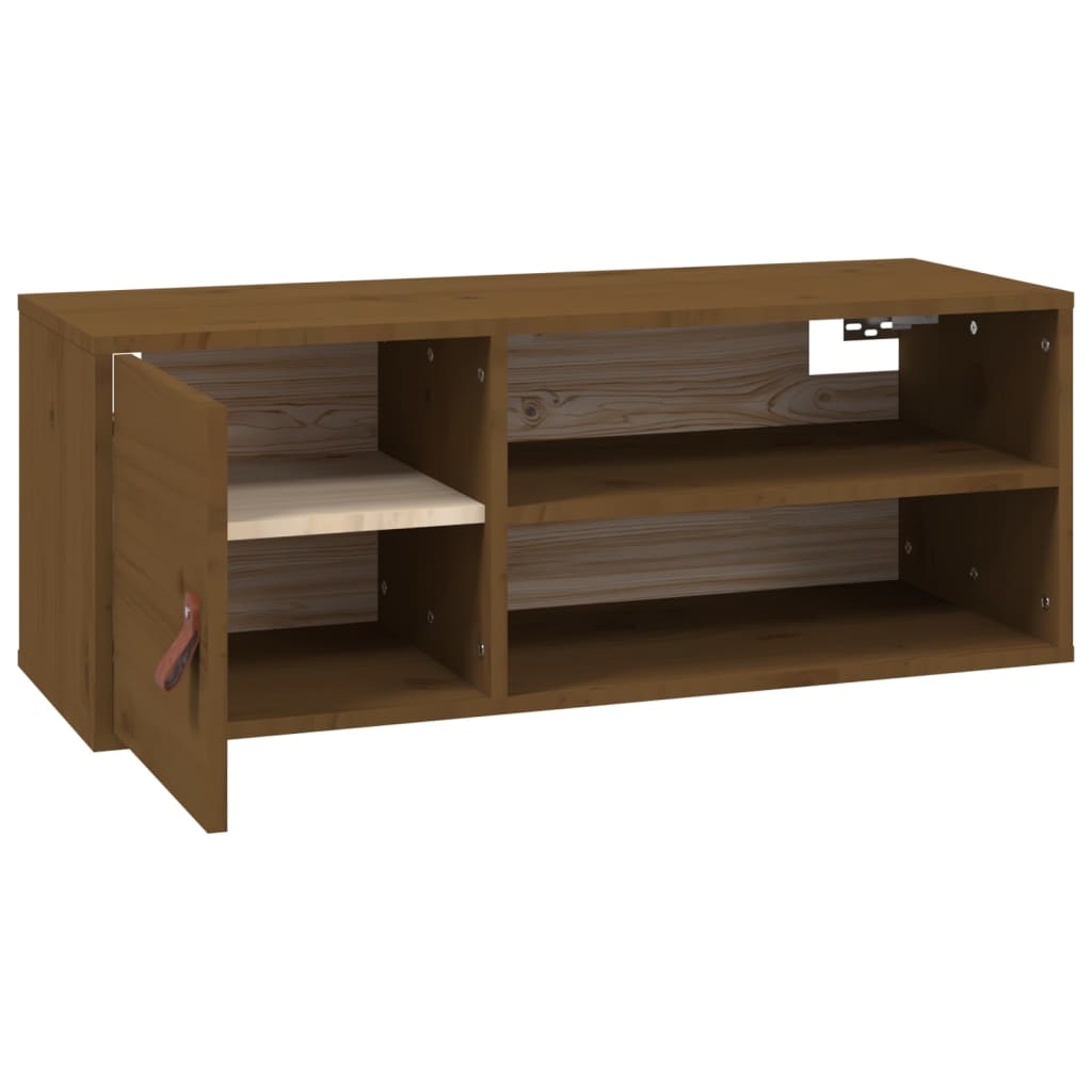 Wandschrank 80x30x30 cm Massivholz Kiefer