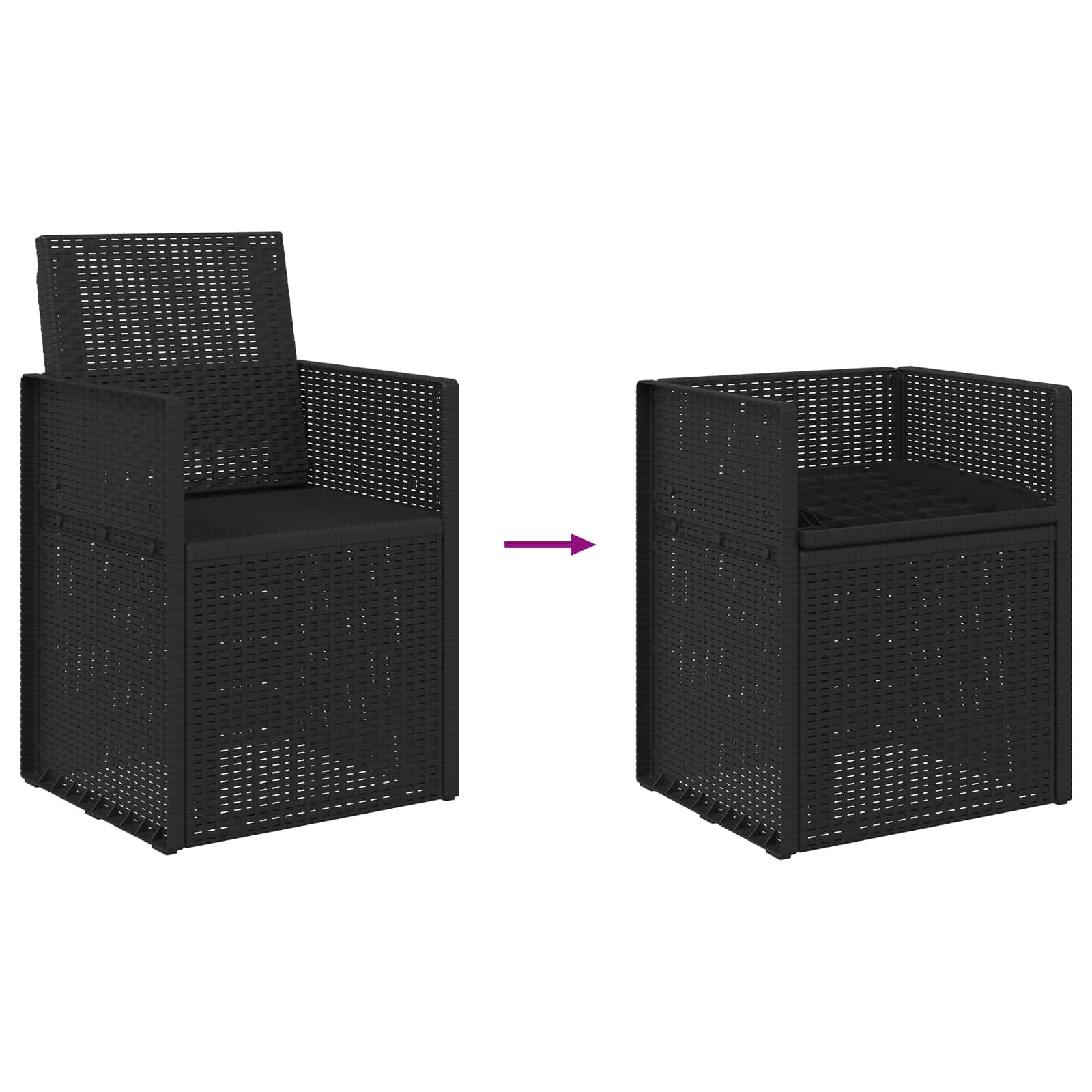 Garten Esszimmerstühle 2 pcs Weiß und Hellgrau PP