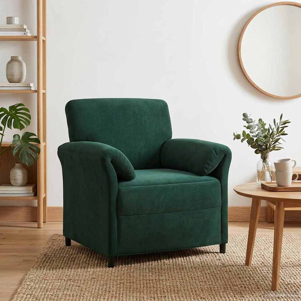1-Sitzer Sofa Hellgrau 88 x 83 x 95 cm Samt