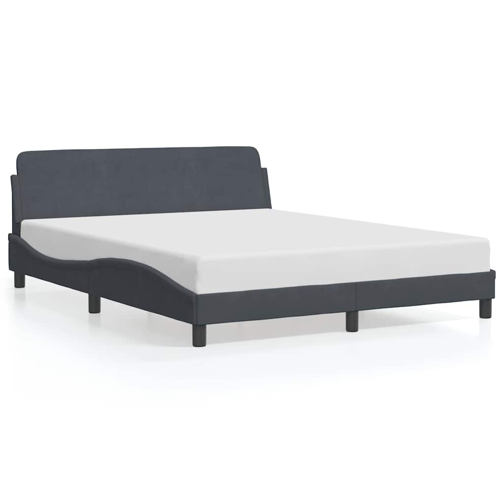 Bettgestell "Dover" Hellgrau 80x200 cm Samt