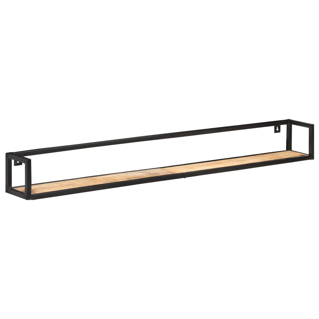 Wandregale 2 Stk. 120 cm Raues Mangoholz