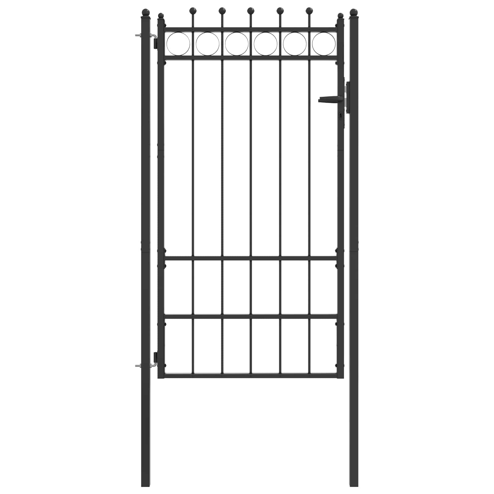 Zauntor HORST 100 x 75 cm Metall Schwarz Abschließbar