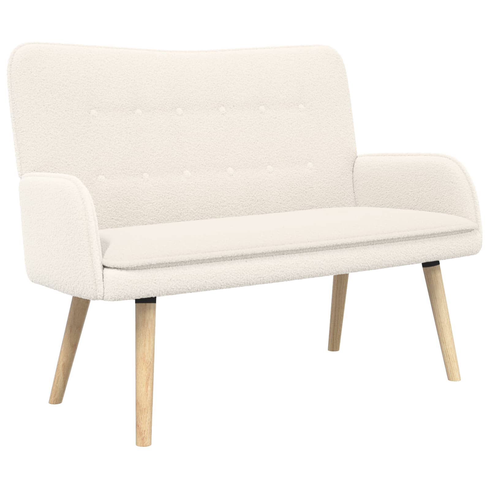 2-Sitzer Sofa Hellgrau 115 x 61 x 87 cm Bouclé