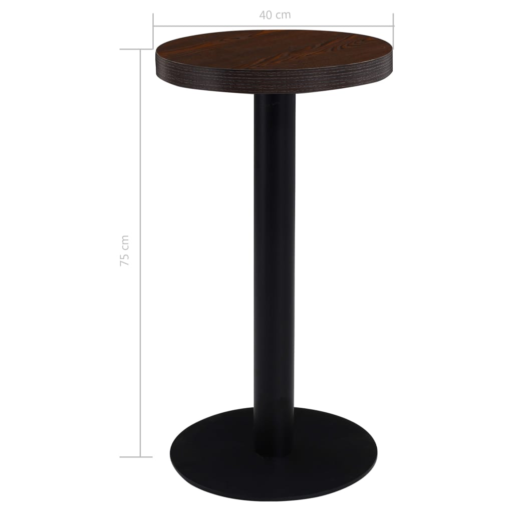 Bistrotisch Hellbraun 40 cm MDF