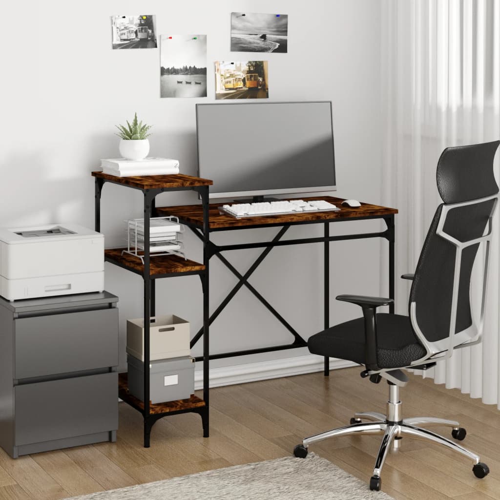 Schreibtisch mit Regal Sonoma-Eiche 135x50x90 cm Holzwerkstoff