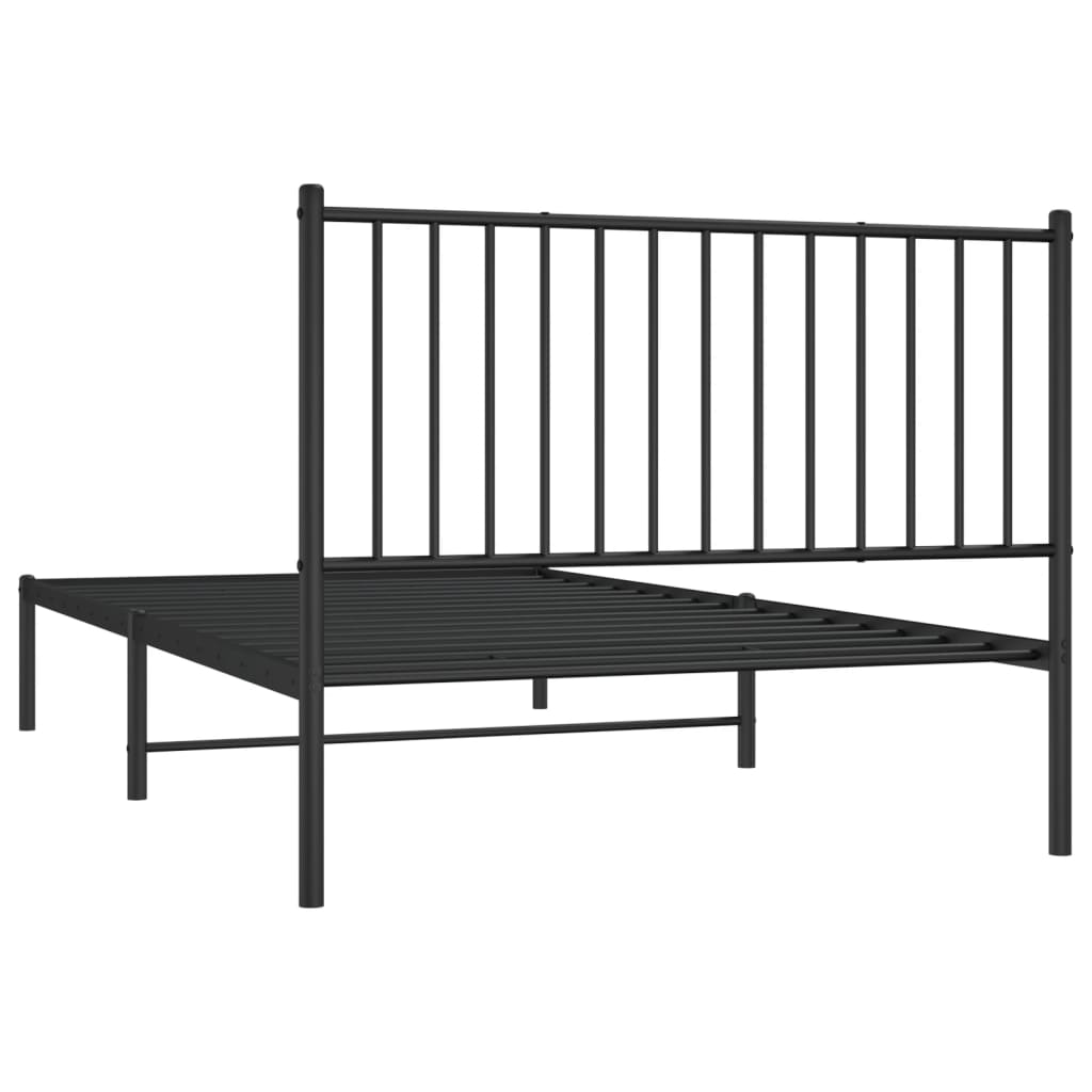 Bettgestell Metall Schwarz 75x190 cm