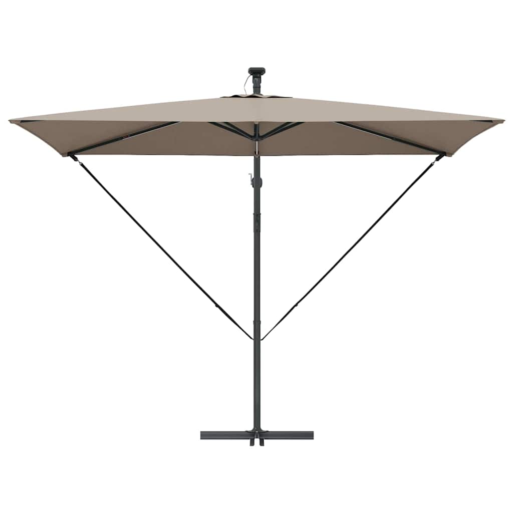 Sonnenschirm Sand 294 x 200 x 270 cm Polyester und Aluminium