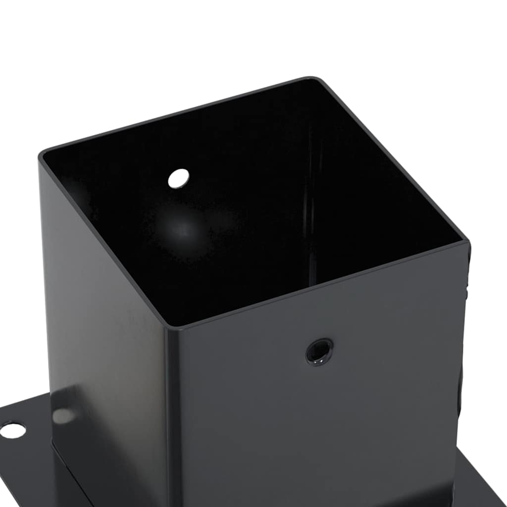 Pfostenträger Quadratisch 4Stk. Silber 46x46mm Verzinkter Stahl