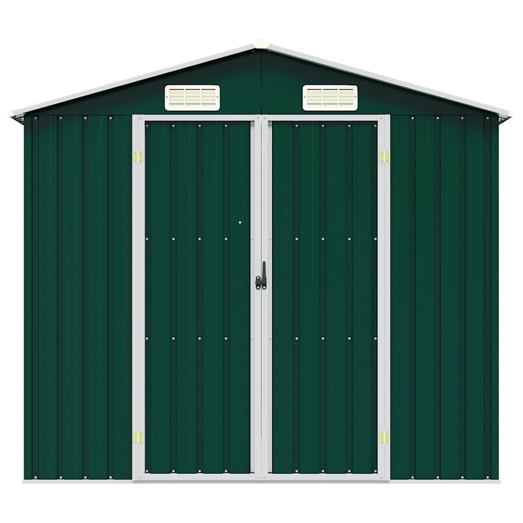Gerätehaus Grün 205x129x183 cm Verzinkter Stahl