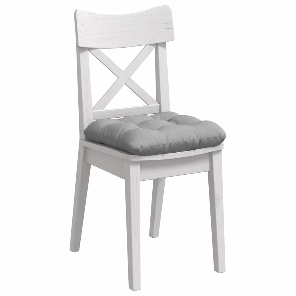 Sitzkissen 4 pcs Hellgrau 40 x 40 x 12 cm Stoff