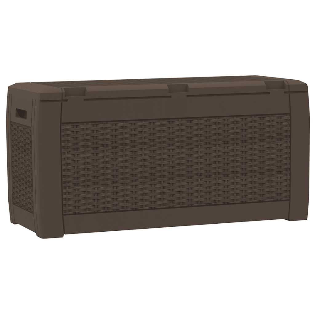 Gartentruhe Braun 119x48x60 cm Polypropylen