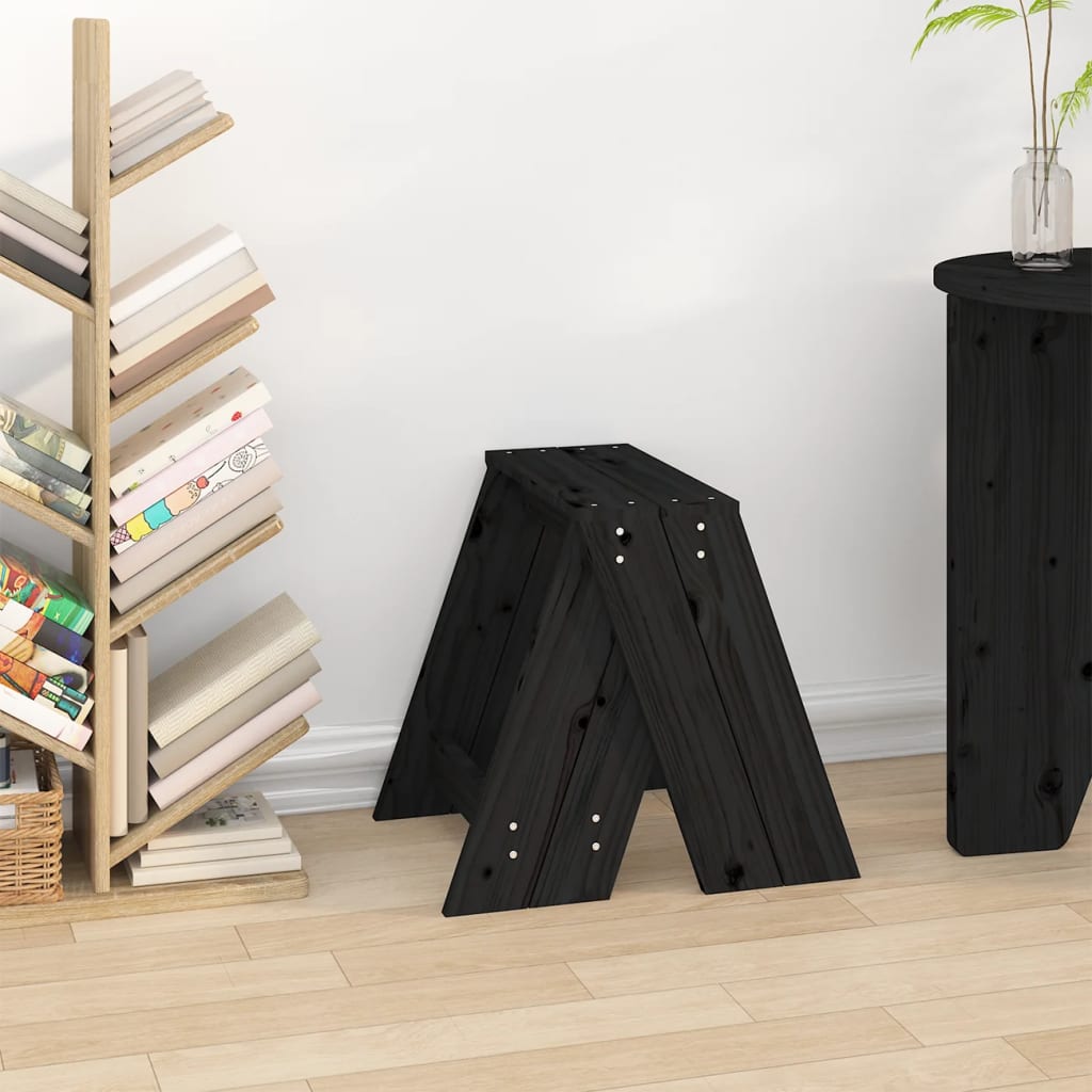 Hocker 2 Stk. 40x40x45 cm Massivholz Kiefer