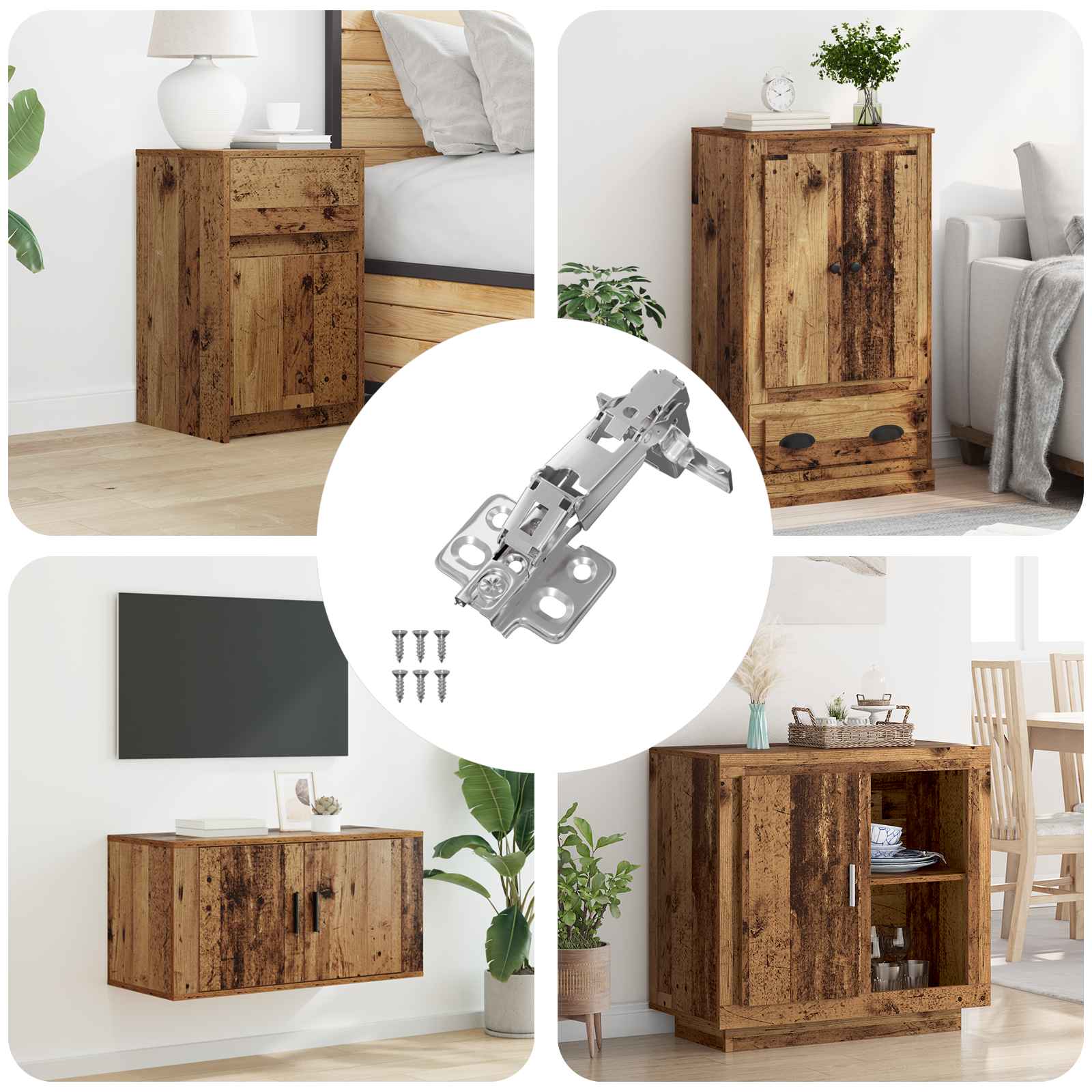 Scharnier 2 pcs Nickel 139 x 64,1 x 10 mm Eisen