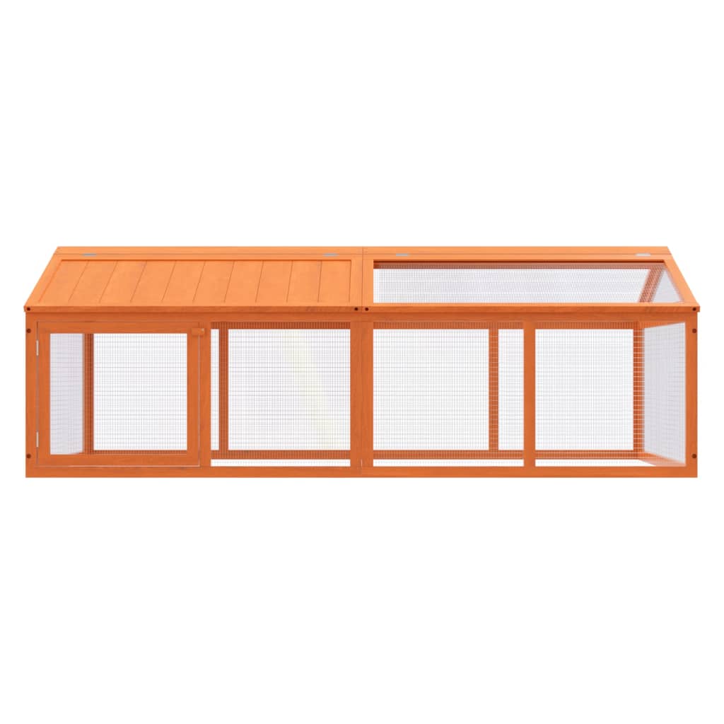 Freilaufgehege Mokka 200x112,5x74 cm Massivholz Kiefer