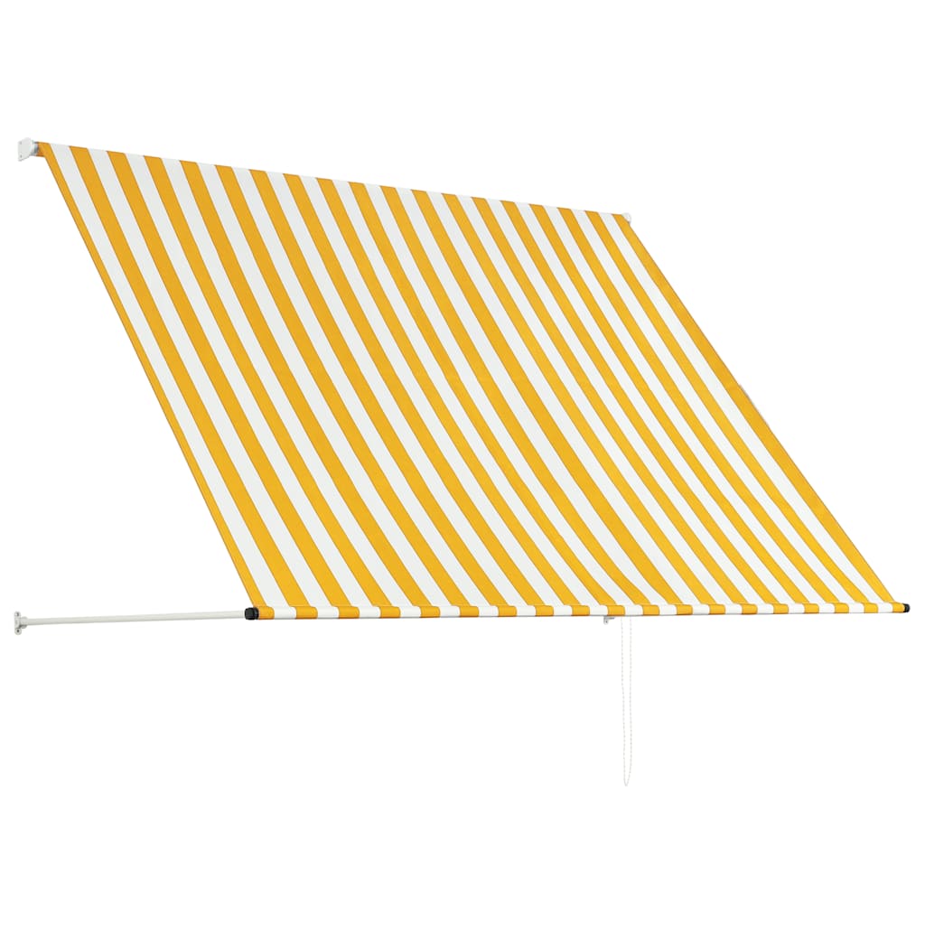 Einziehbare Markise 150×150 cm Blau und Weiß