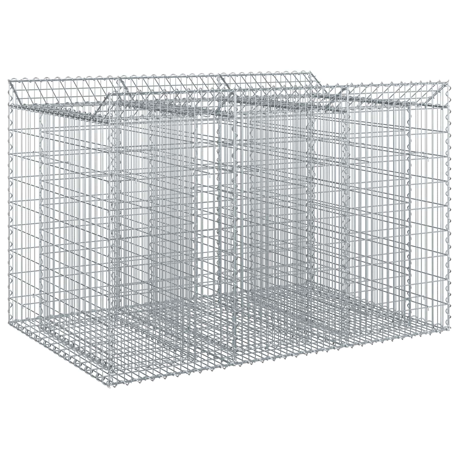 Gabionen-Hochbeet 2 pcs Silber