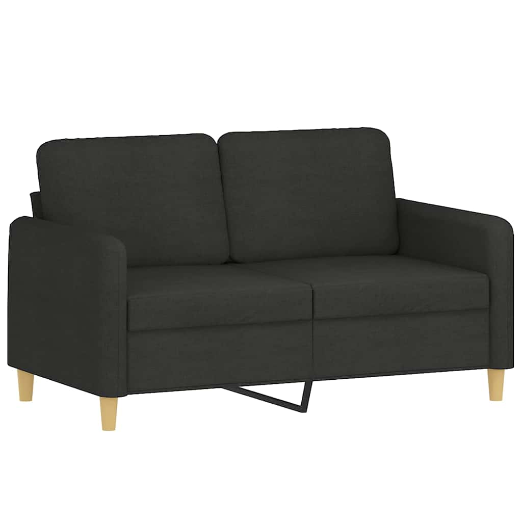 2-Sitzer-Sofa mit Zierkissen Braun 120 cm Stoff