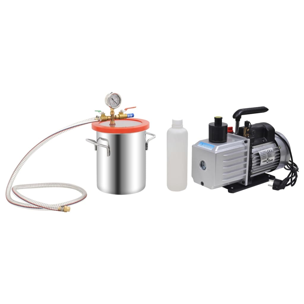 Vakuumkammer mit 2-stufiger Pumpe 7,4 L