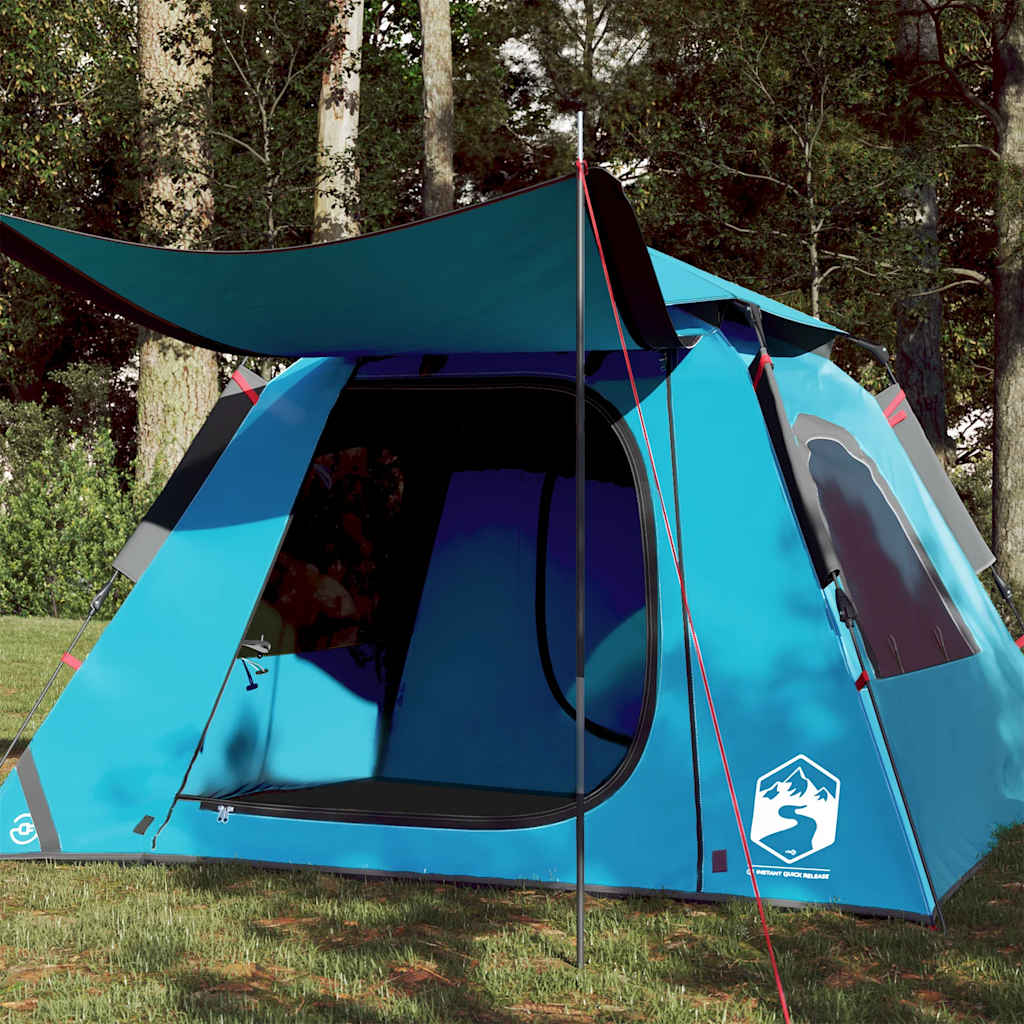 Kuppel-Campingzelt 4 Personen Grün Quick Release