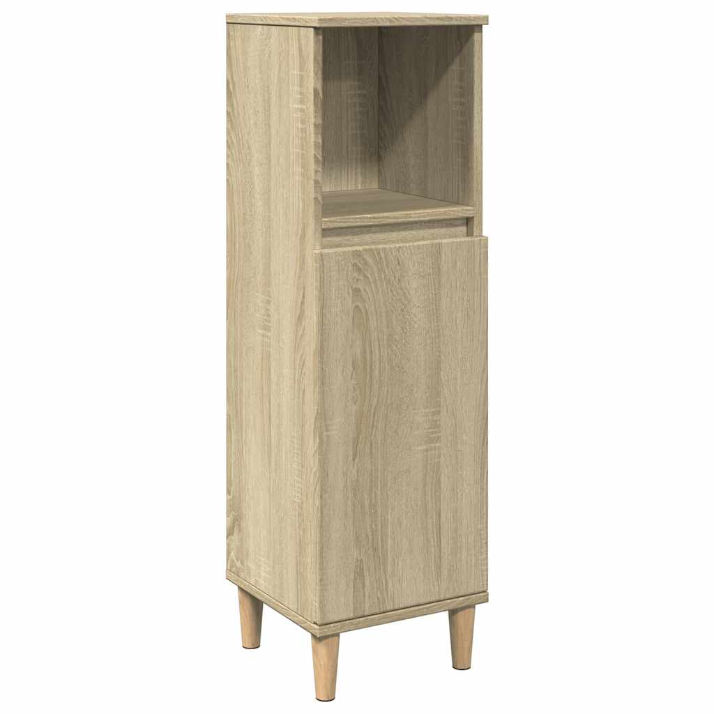 Badschrank Weiß 30x30x100 cm Holzwerkstoff