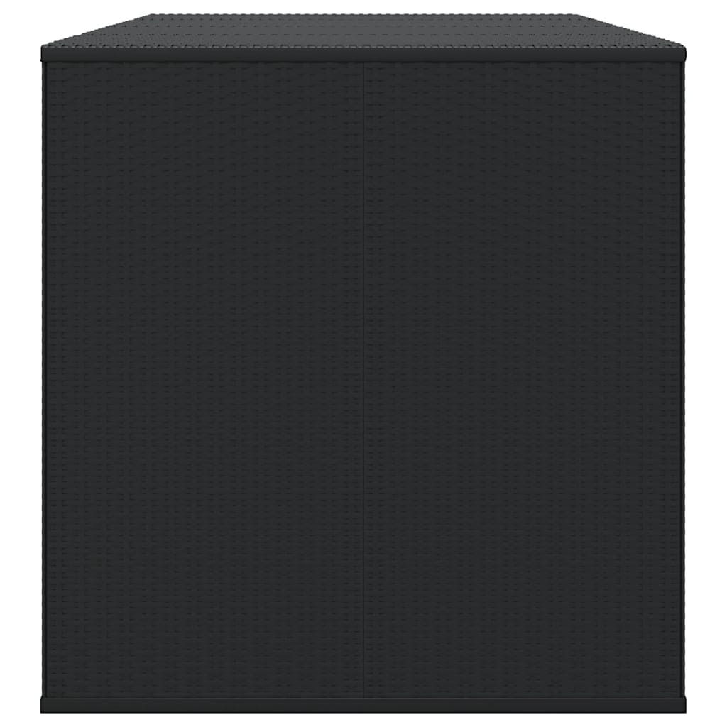 Garten-Kissenbox PE Rattan 100x49x103,5 cm Schwarz