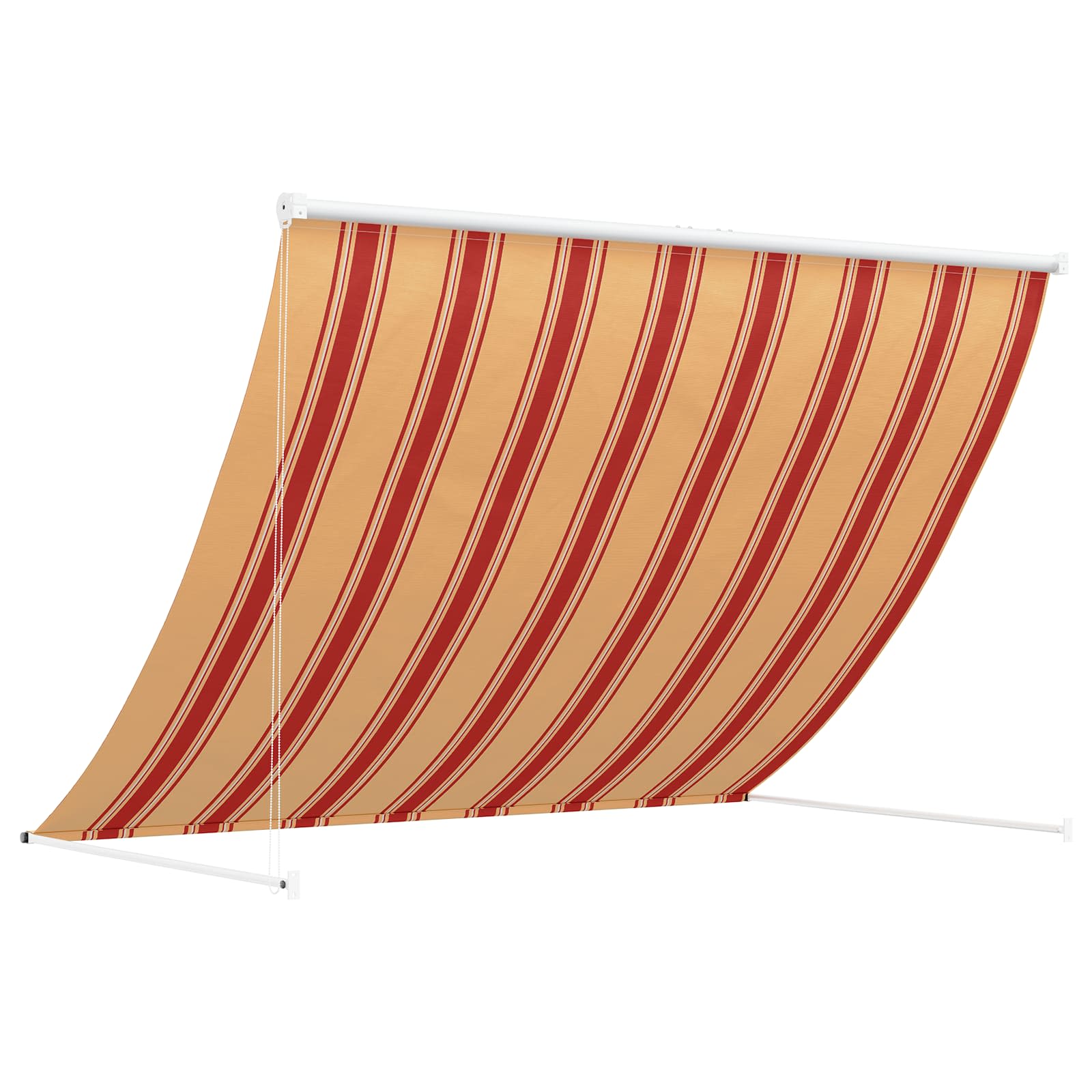 Einziehbare Markise 150×150 cm Blau und Weiß