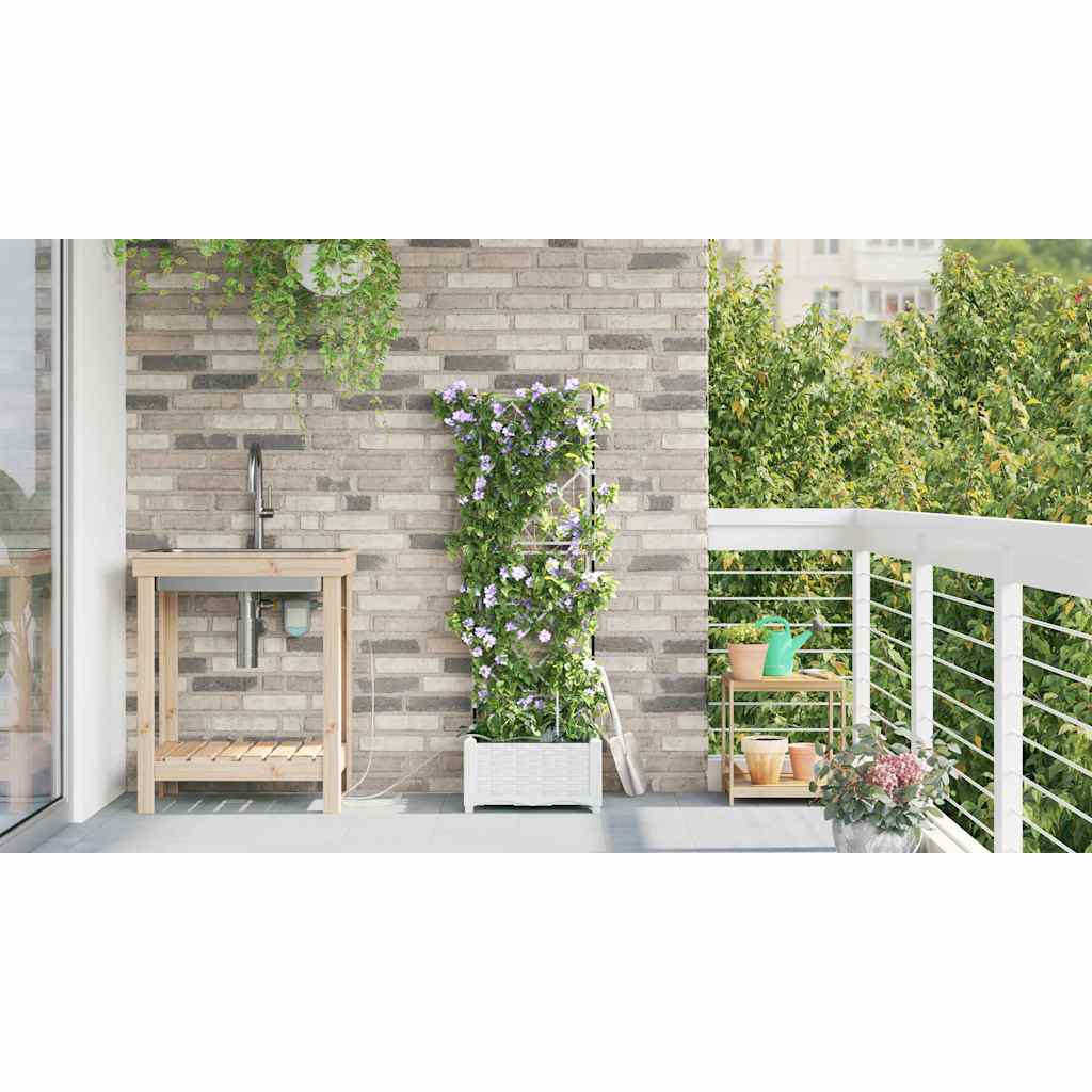 Garten-Pflanzgefäß 4 Stk. Braun 160 x 40 x 22 cm PP
