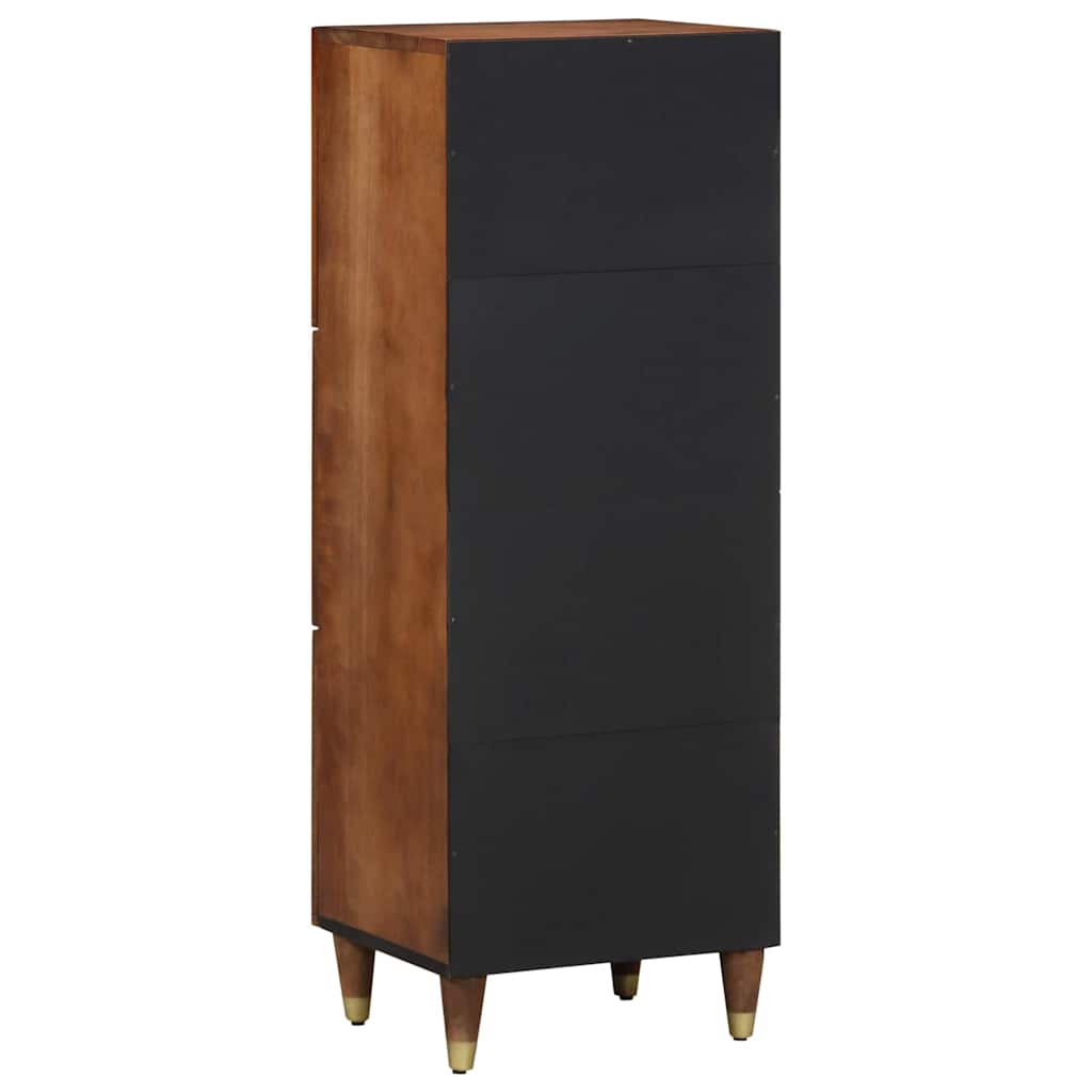 Highboard mit Regal Braun 40 x 33 x 110 cm Massivholz Mango