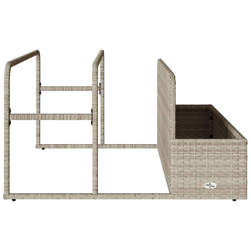 Pool Aufbewahrungsbehälter Schwarz 110x100x57 cm Poly Rattan