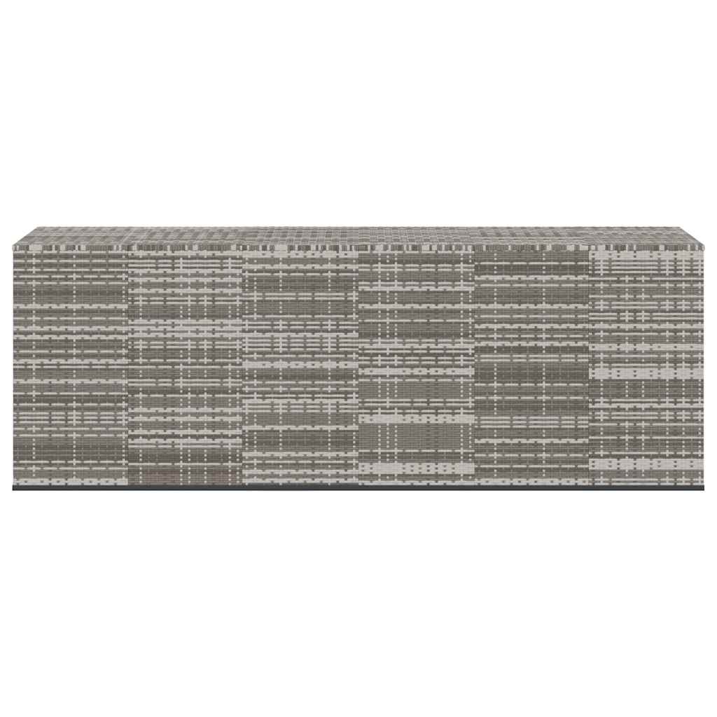 Garten-Kissenbox PE Rattan 100x49x103,5 cm Schwarz