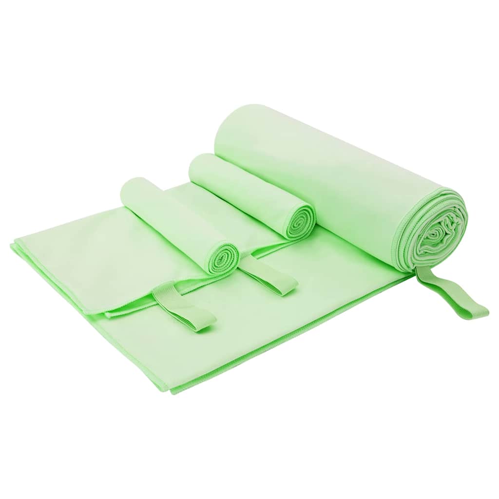 Sporthandtuch Set 3 pcs Schwarz Polyester und Polyamid
