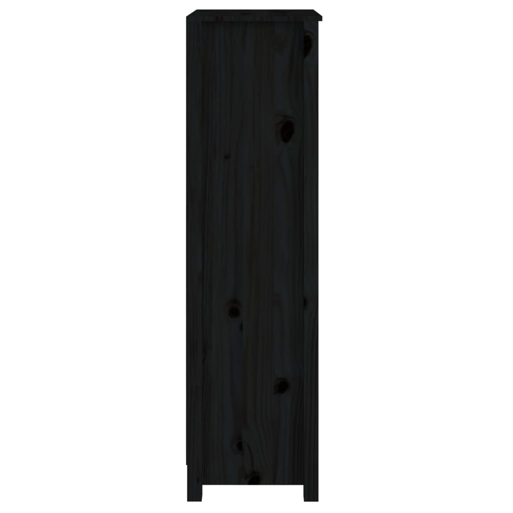 Bücherregal Grau 80x35x68 cm Massivholz Kiefer
