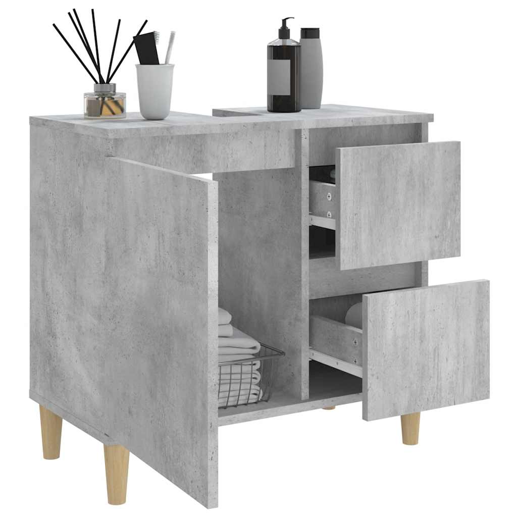 Badschrank Weiß 65x33x60 cm Holzwerkstoff