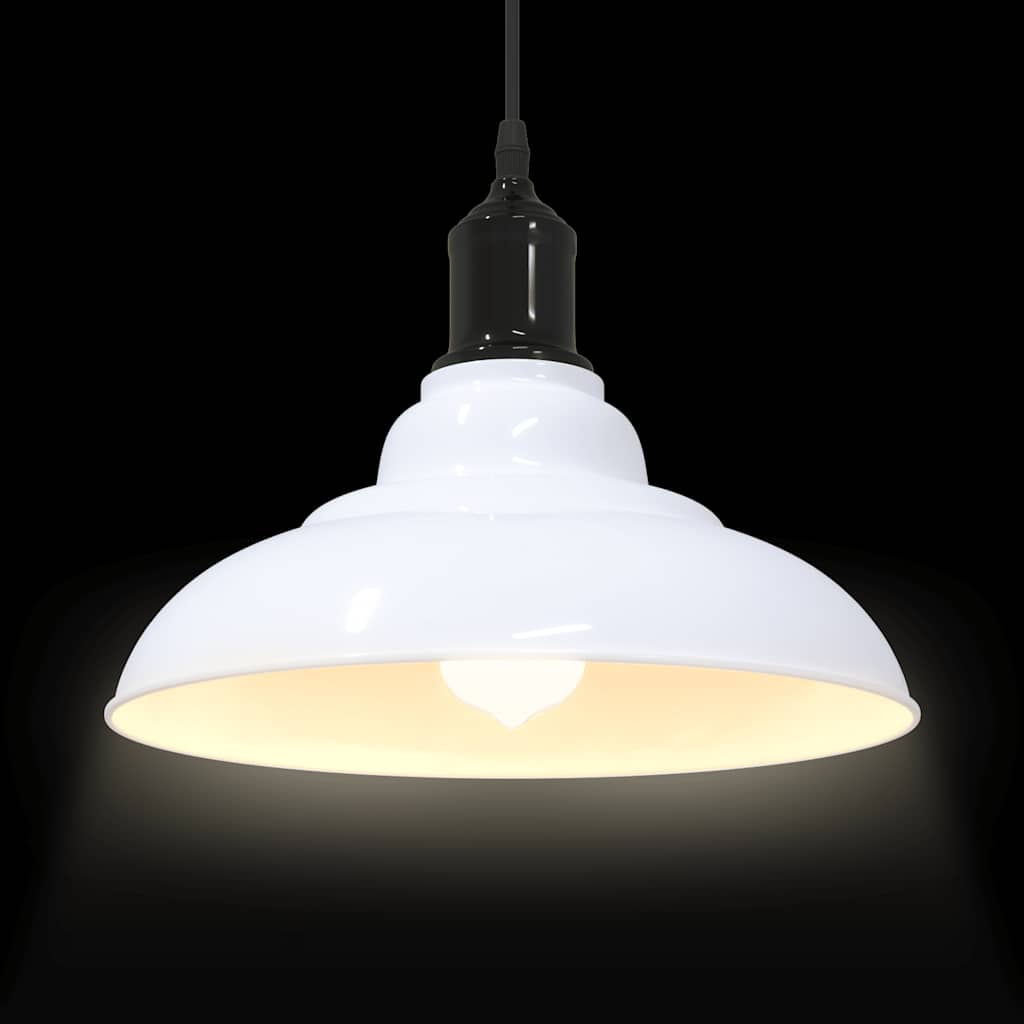 Pendelleuchte Höhenverstellbar E27 Schwarz Glänzend Ø 31 cm