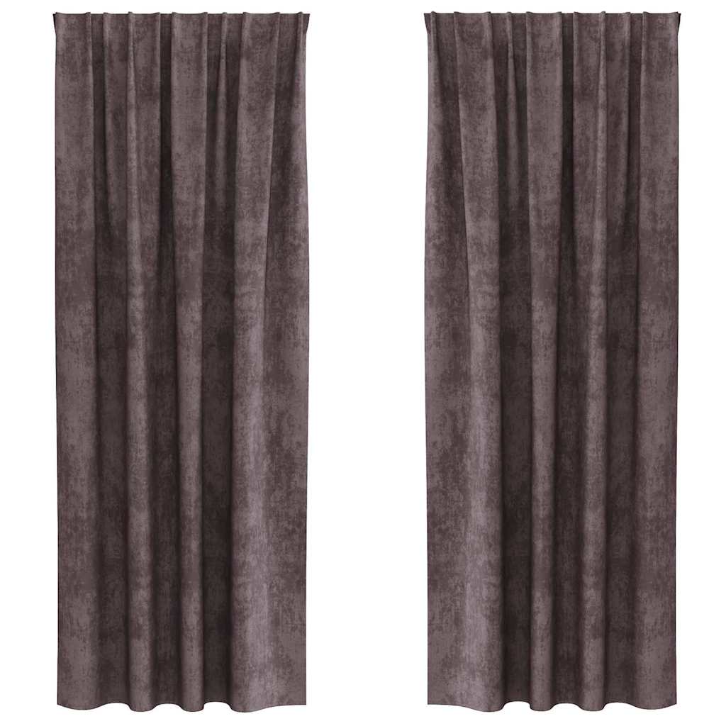Samtvorhänge mit Vorhängen 2 pcs Weinrot 140 x 140 cm Samt