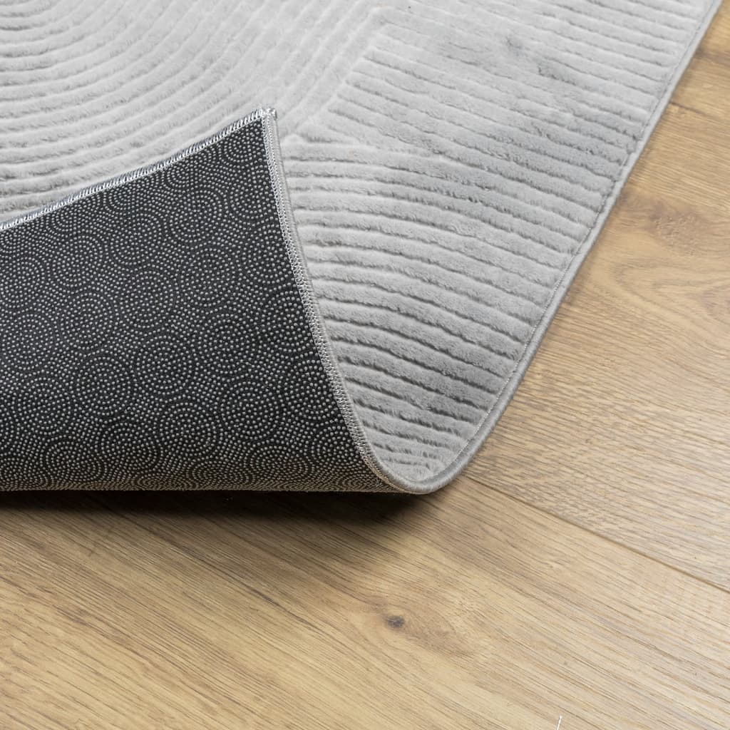 Teppich IZA Kurzflor Skandi-Stil Anthrazit 80x150 cm