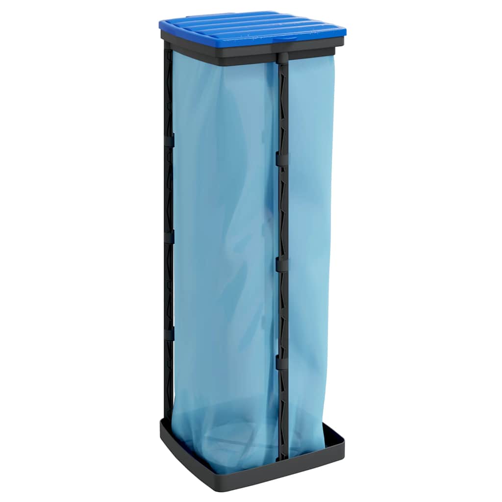 Müllsackständer 2 Stk. Schwarz und Blau 60 L PP