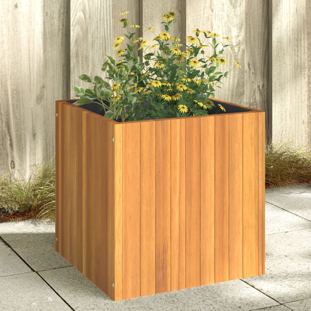 Pflanzkübel 25x25x25 cm Massivholz Akazie