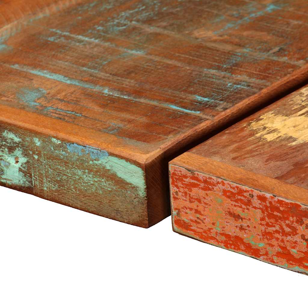 3-tlg. Bar-Set Altholz Massiv, Echtleder und Canvas
