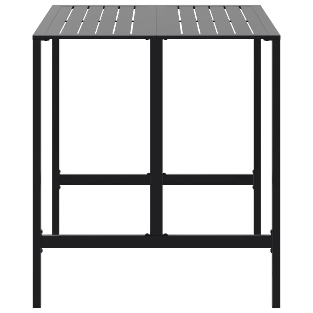 Bartisch Schwarz 50x50x110 cm Pulverbeschichteter Stahl
