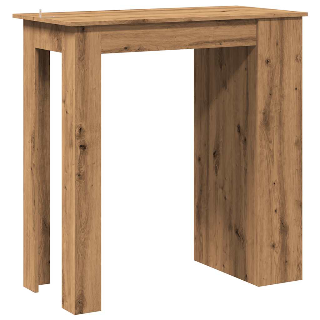Bartisch mit Ablagefläche Weiß 102x50x103,5 cm Holzwerkstoff
