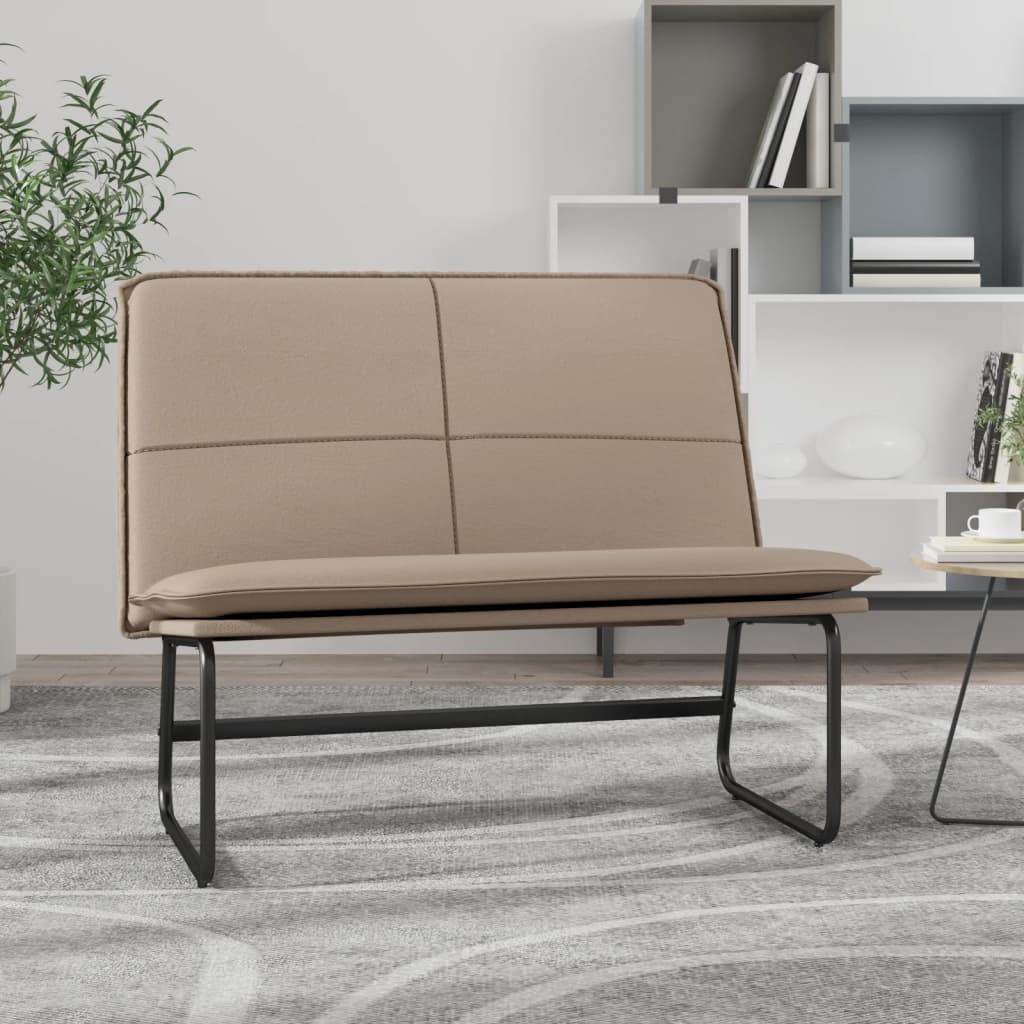 Sitzbank Creme 100x75x76 cm Kunstleder