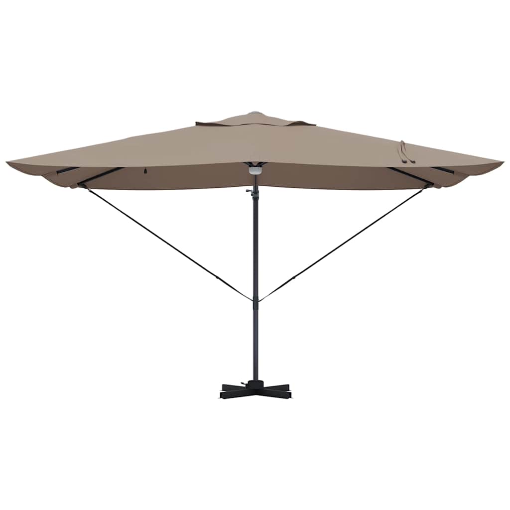 Sonnenschirm Sand 351 x 250 x 253 cm Polyester und Aluminium