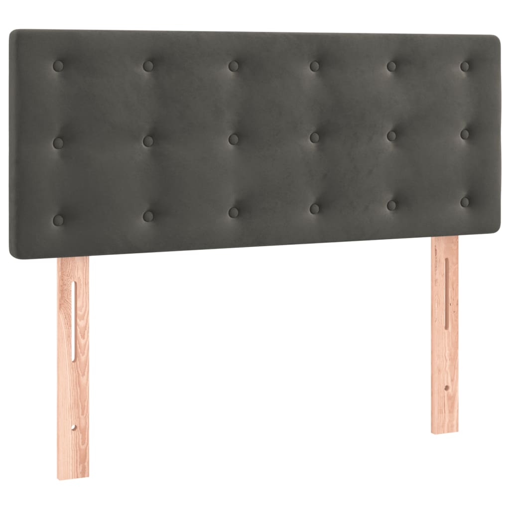 Kopfteil Hellgrau 80x5x118/128 cm Samt