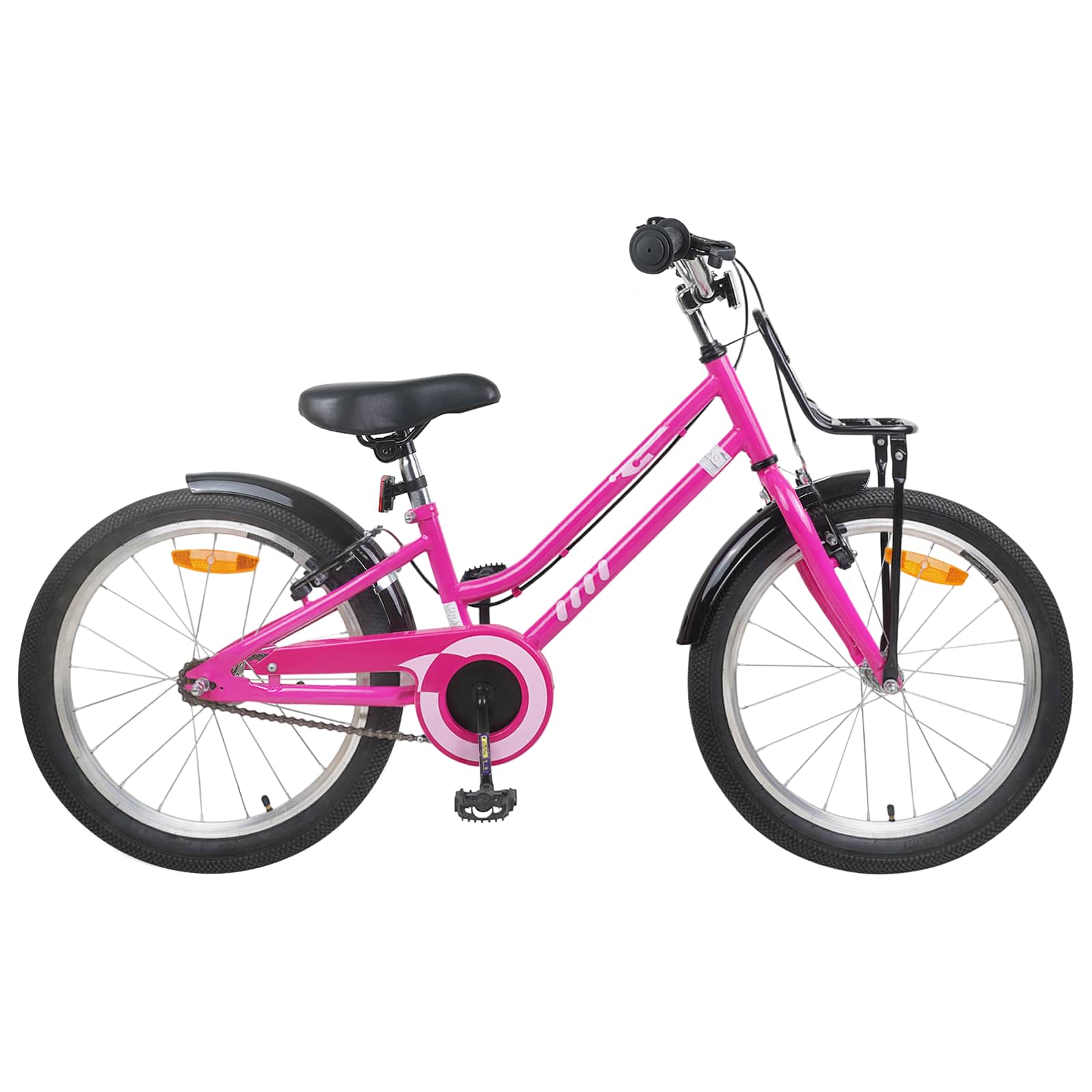 Kinderfahrrad 12 Zoll für 2-4 Jahre alt Rosa und Schwarz