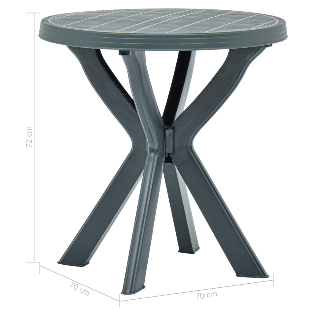 Bistrotisch Weiß Ø70 cm Kunststoff