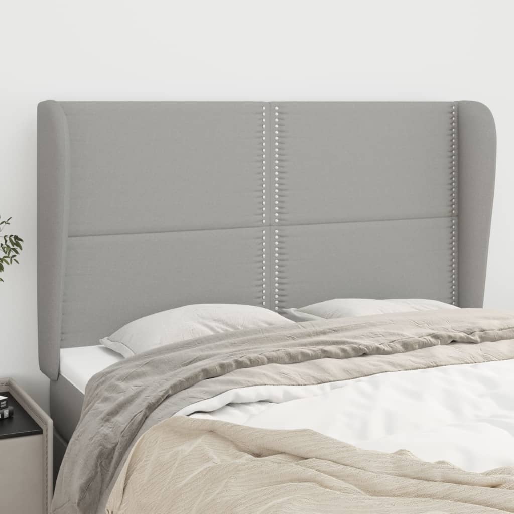 Kopfteil mit Ohren Dunkelgrau 83x23x78/88 cm Stoff