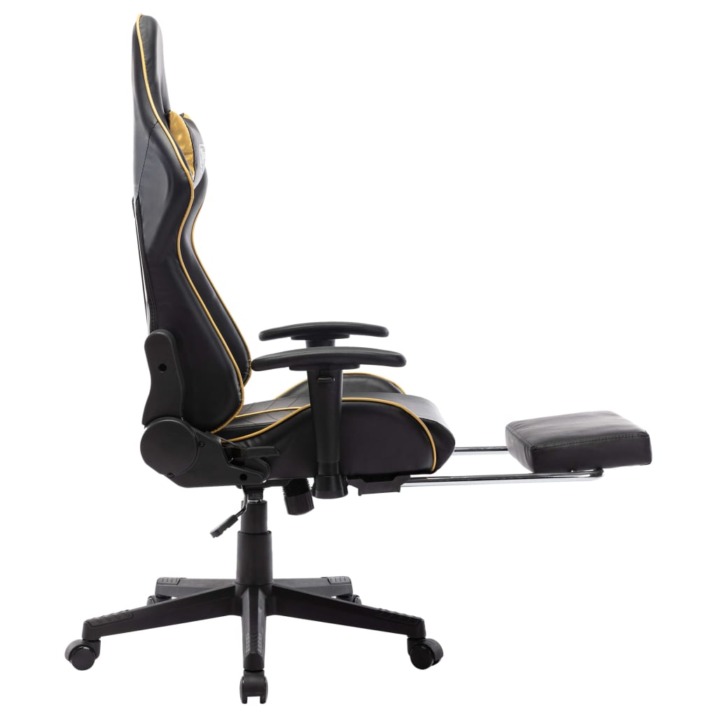 Gaming-Stuhl Schwarz und Blau Kunstleder