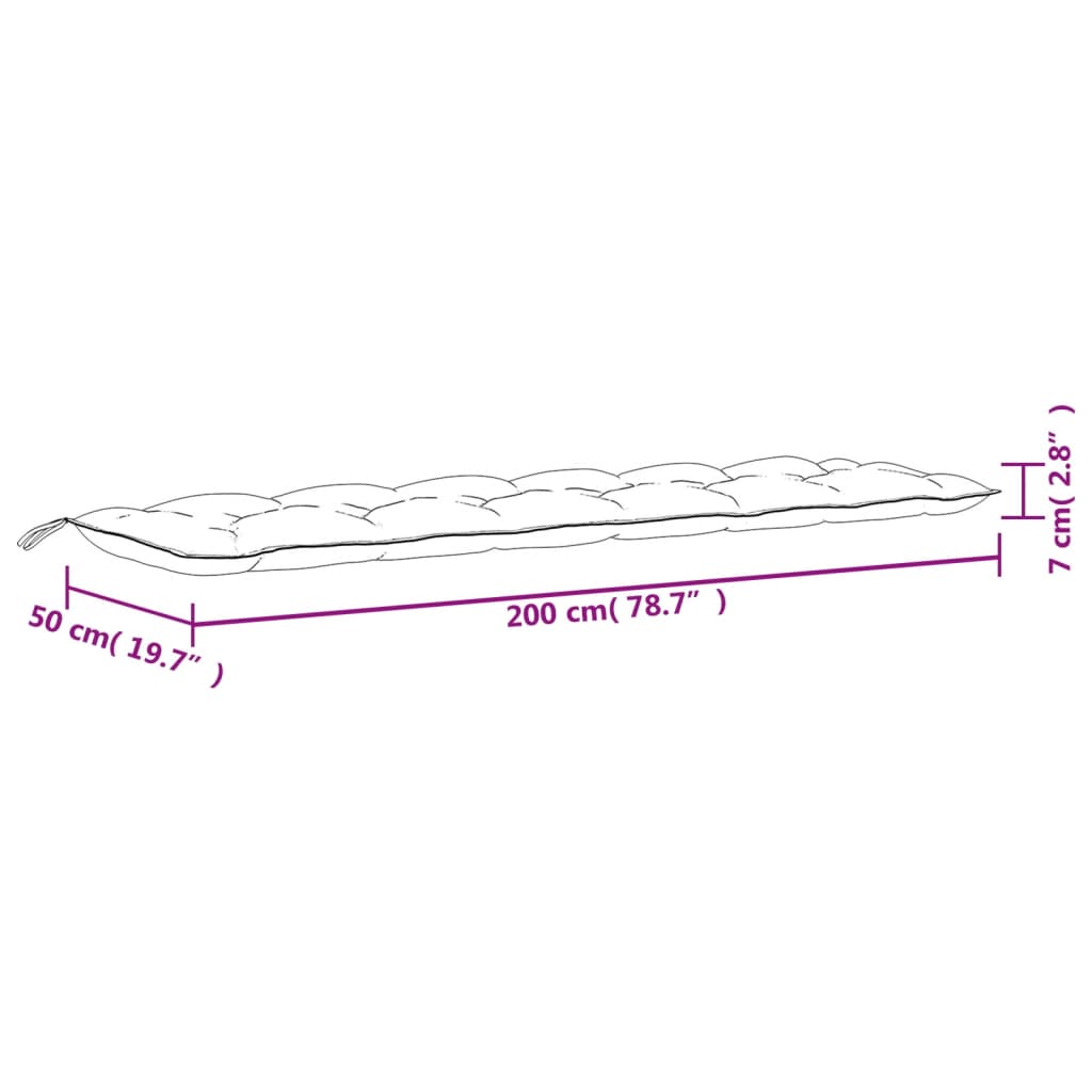 Gartenbank-Auflagen 2 Stk. Königsblau 100x50x7 cm Oxford-Gewebe